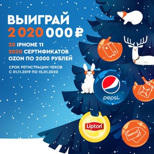 Акция  «Pepsi» (Пепси) «Новый год с Пепси и Липтон»