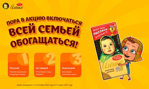 Акция шоколада «Аленка» (www.alenka.ru) «Семейные традиции на миллион»
