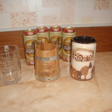 4 пива и 3 кружки от Velkopopovicky Kozel