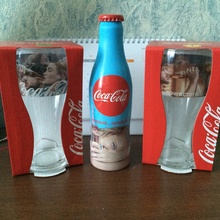 Стаканы+бутылка от Coca-Cola
