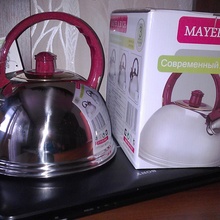 Чайник "Mayer &amp; Boch", со свистком, цвет: красный, 2,7 л. 23594 от Простоквашино