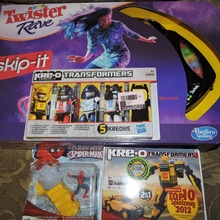 Фигурки Трансформеры,набор мини "Бамблби",игра Twister Rave Скип ит и фигурки-каскадеры SPIDER-MAN от Простоквашино