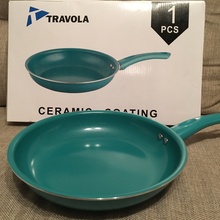 Сковорода "Travola", с керамическим покрытием, цвет: бирюзовый. Диаметр 26 см от Простоквашино