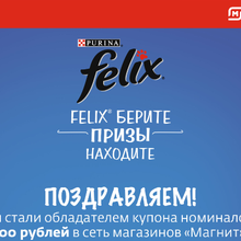 Купон на 500 рублей от Felix