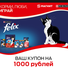 Купон на 1000 рублей от Felix