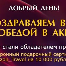 Сертификат озон тревел на 10 000 рублей от Curtis