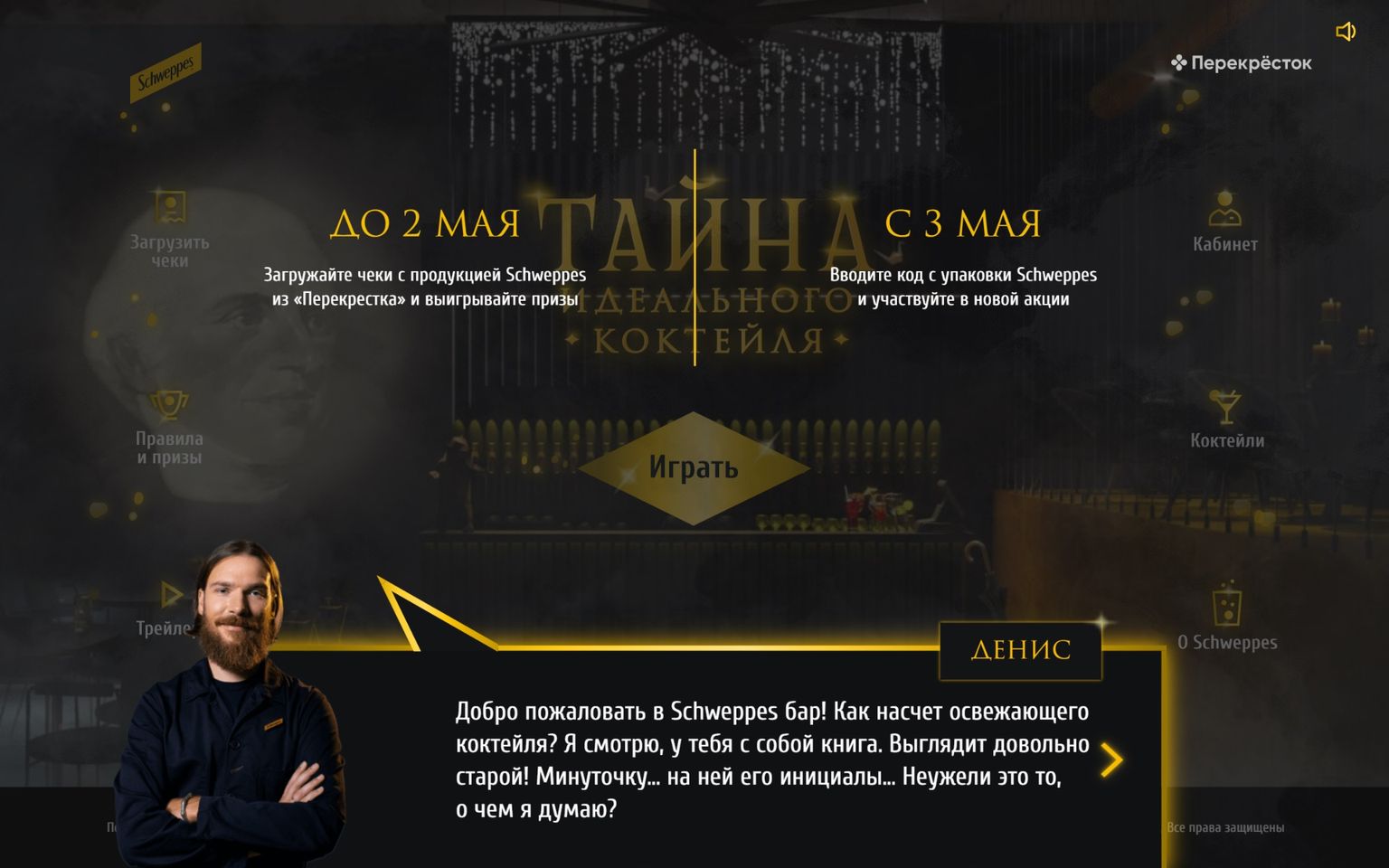 Акция Schweppes и Перекресток: «Тайна идеального коктейля»