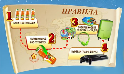 Акция сока «Теди» «Магическое Путешествие»