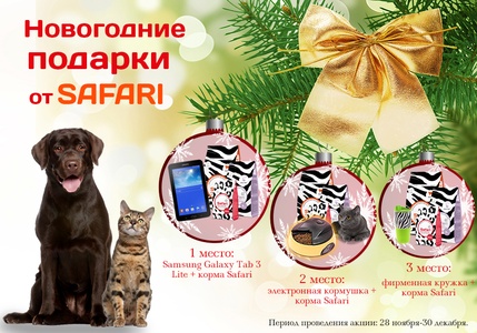 Акция  «Safari» (Сафари) «SAFARI дарит новогодние подарки!»