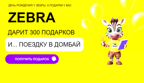 «Зебра дарит подарки» в торговой сети «Зебра»