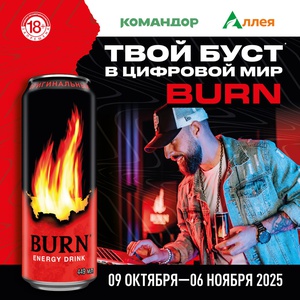 Акция Командор и Аллея: Burn «Твой буст в цифровой мир»