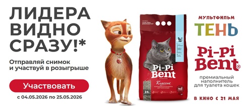 Розыгрыш: наполнители Pi-Pi Bent и мультфильм "Тень"