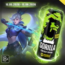 Акция  «Gorilla Energy» (Горилла Энерджи) «Побеждай с Gorilla x MLBB»