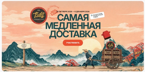 Акция Tsuri: «Самая медленная доставка»