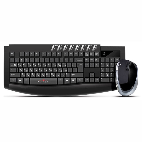 Комплект «беспроводная мышь + клавиатура» Oklick 230 M