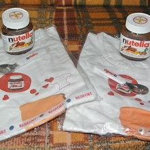 набор ложка,футболка и баночка Нутеллы от Nutella