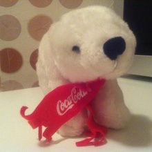 игрушка медведь от Coca-Cola