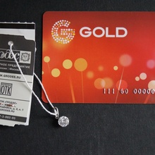 Серебряная подвеска с фианитом от магазина GOLD от 585 GOLD (2014)