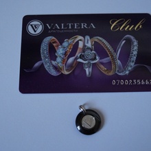 Серебряный кулон с черной керамикой и 5000 бонусов на карту от Valtera от Valtera
