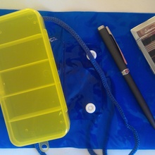 Ручка, зажигалка, сумка для документов и коробка для крючков  от Bond Street