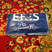 пришло полотенце от Efes Pilsener