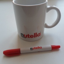 Кружка с маркером  от Nutella