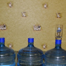 Бутилированная вода и набор бокалов от Алтайский источник - Вода это жизнь