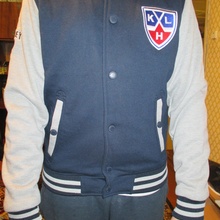 Куртка КХЛ синяя с белыми рукавами от Балтика