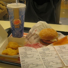 Еда, выигранная в рулетку от Бургер Кинг от Burger King