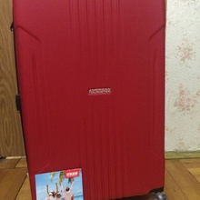 Красный пластиковый чемодан 105/120л, 50*78*30см от ОКЕЙ