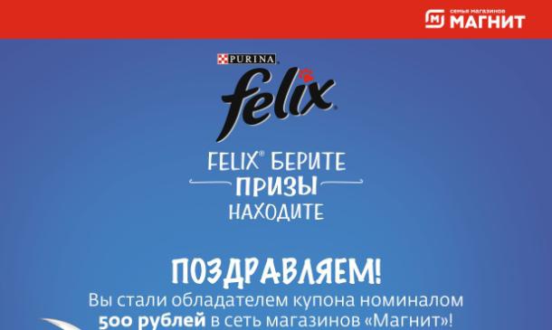 Приз акции Felix «Felix берите - призы находите»