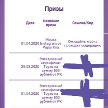 Сертификат 500руб. В toy.ru 2шт. от Чудо Детки