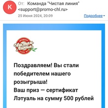 Сертификат на 500 рублей от Чистая линия (мороженое)