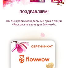 3500р сертификат на покупку цаетов от Коркунов