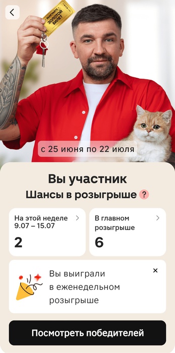 Приз акции Магнит «Ключи от лета»