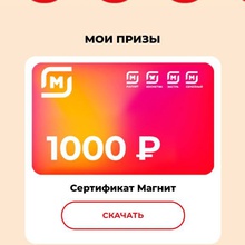 сертификат на 1000 от Tess