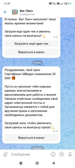 Приз акции Биг Ланч «Офисные Фениксы»