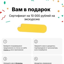 Сертификат tripster на 10000 от Черноголовка