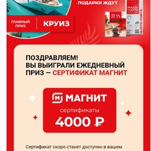 Сертификат Магнит на 4000 р от Tess