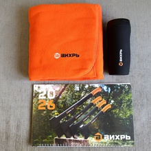 Плед, термокружка и календарь от Конкурс в ВК - стройматериалы "ВИХРЬ"