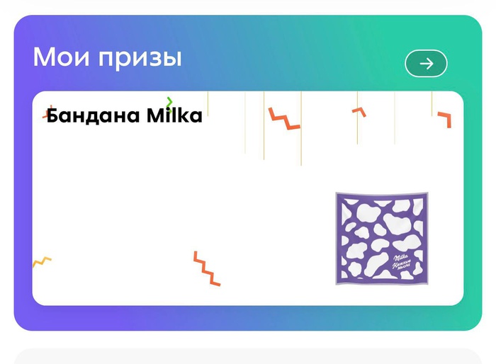 Приз акции Milka «Вооооот столько удовольствия»