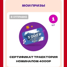 Сертификат 4000 руб Траектория от Добрый