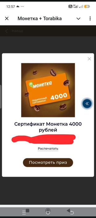 Приз акции Torabika «Кофейня у вас дома»