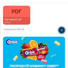 Сертификат озон 2000 от Orbit