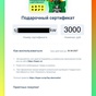 Приз Подарочный сертификат «Купер» номиналом 3 000 ₽